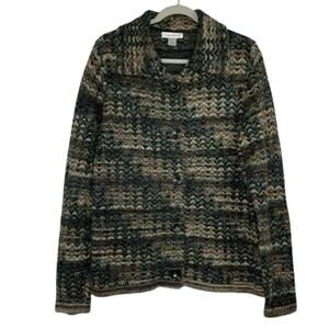 Christopher & Banks sweater blazer cardigan multi-color size Medium